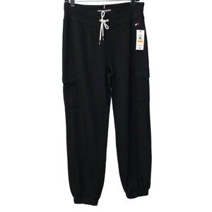 TOMMY‎ HILFIGER SPORT BLACK CARGO JOGGER PANTS SM NWT